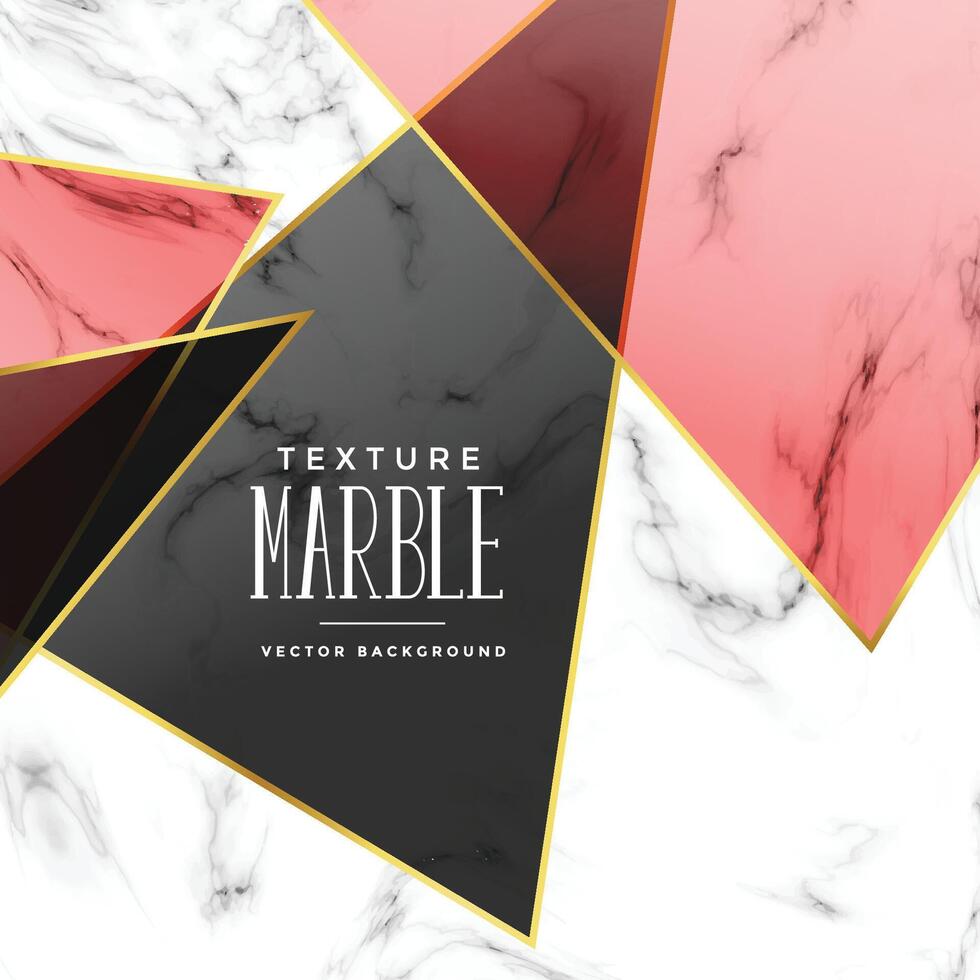 abstract marble texture with geometric shapes vector