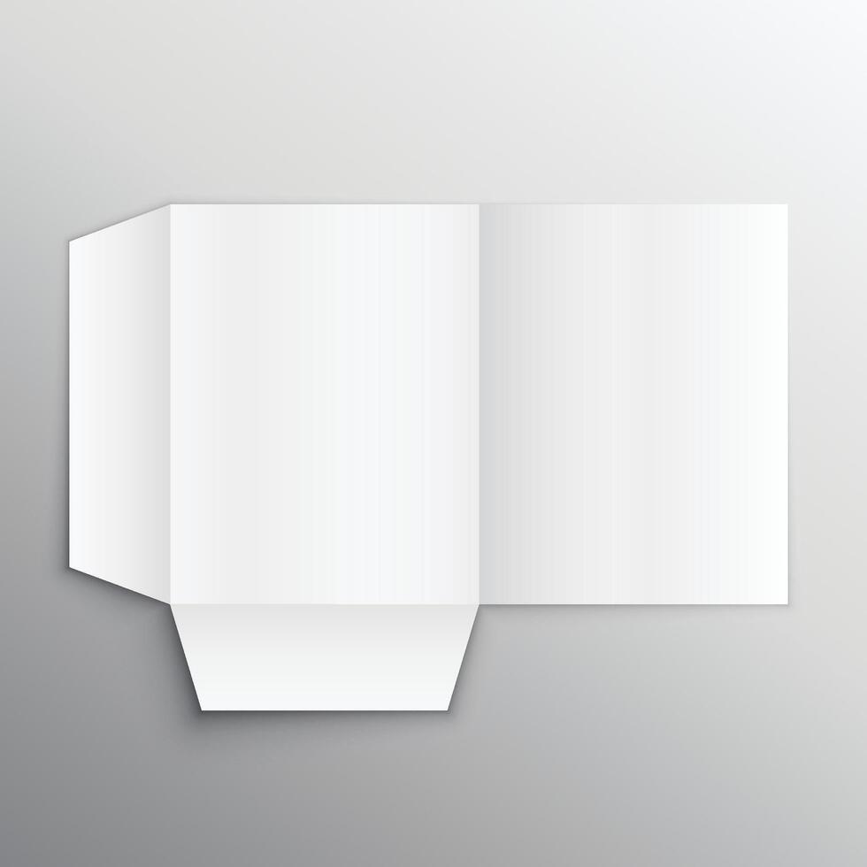 paper folder mockup design template vector