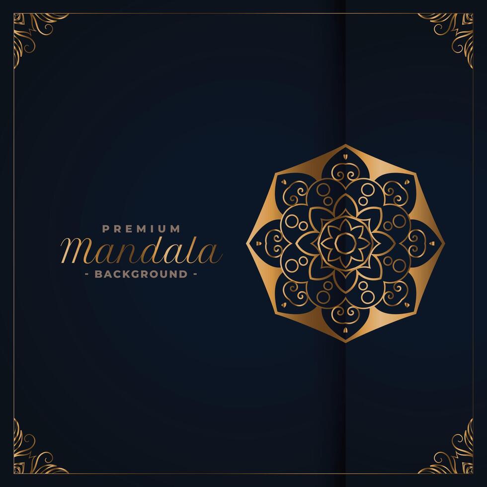 elegant golden premium mandala background vector