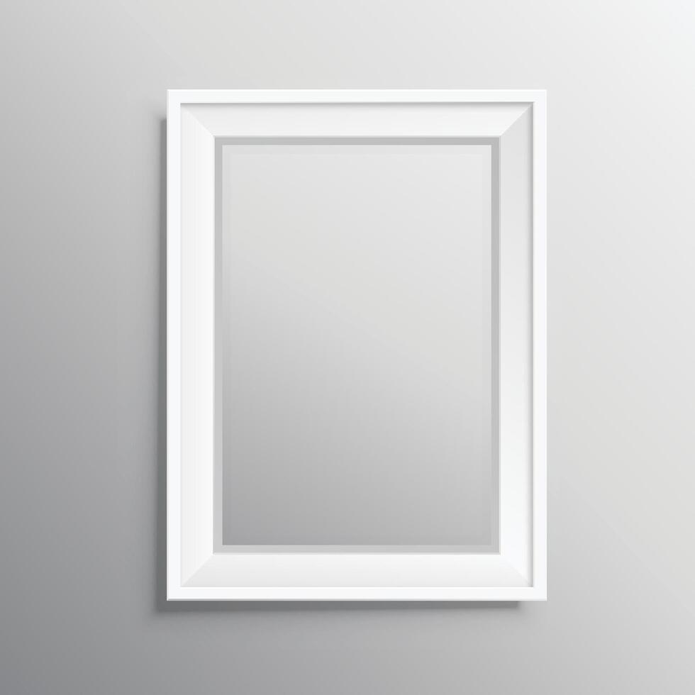 realisitc photo frame mockup display vector