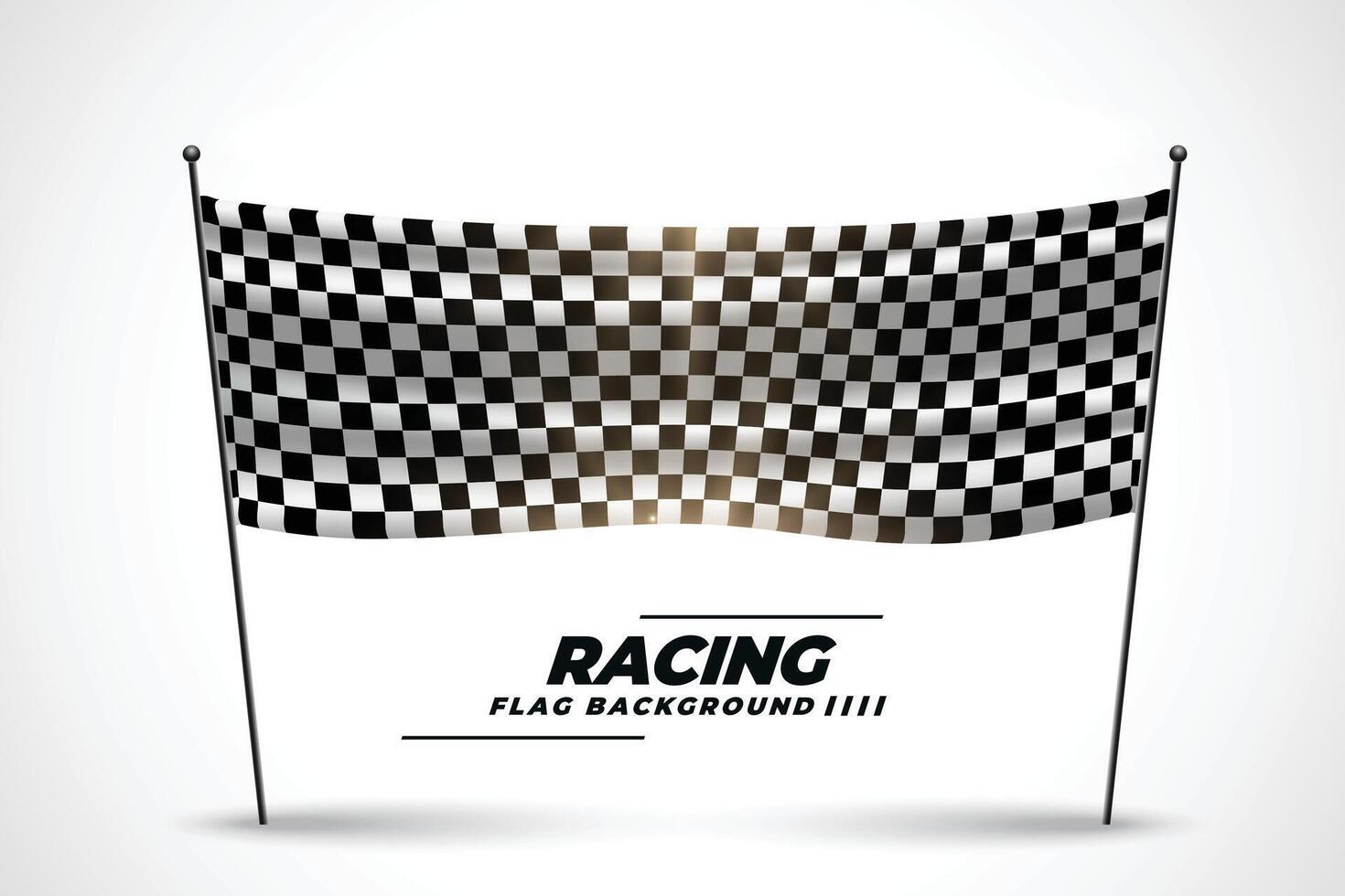 racing flag banner for start or finish of race vector