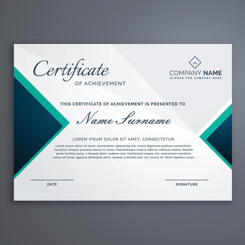 premium multipurpose business certificate template design in modern geometric style vector