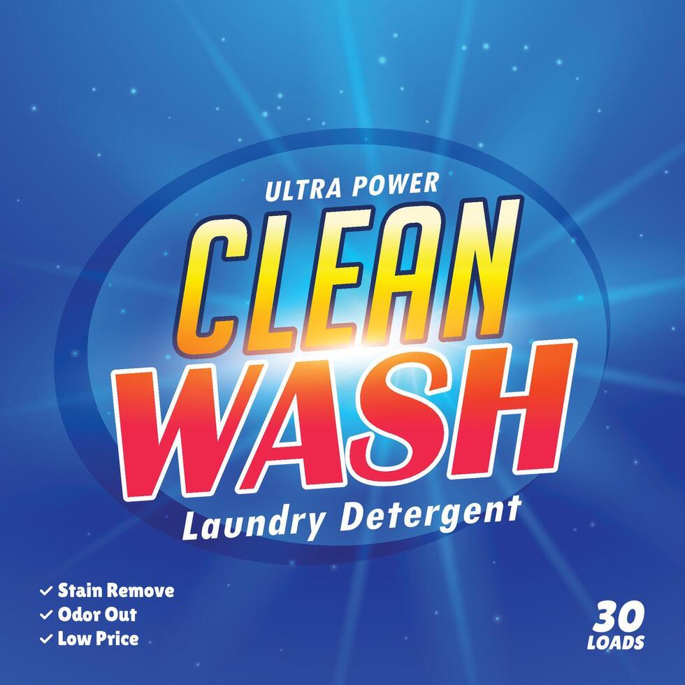 packaging design template for laundry detergent vector