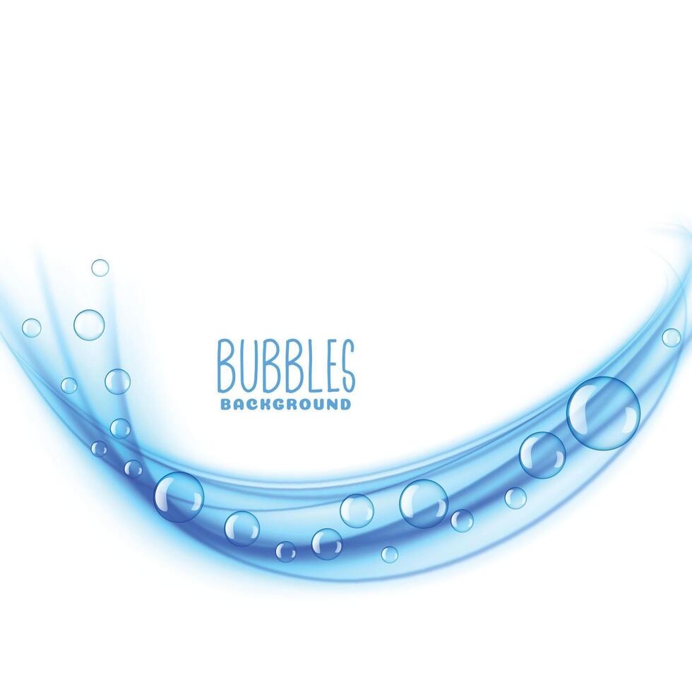 wavy blue bubbles background design vector