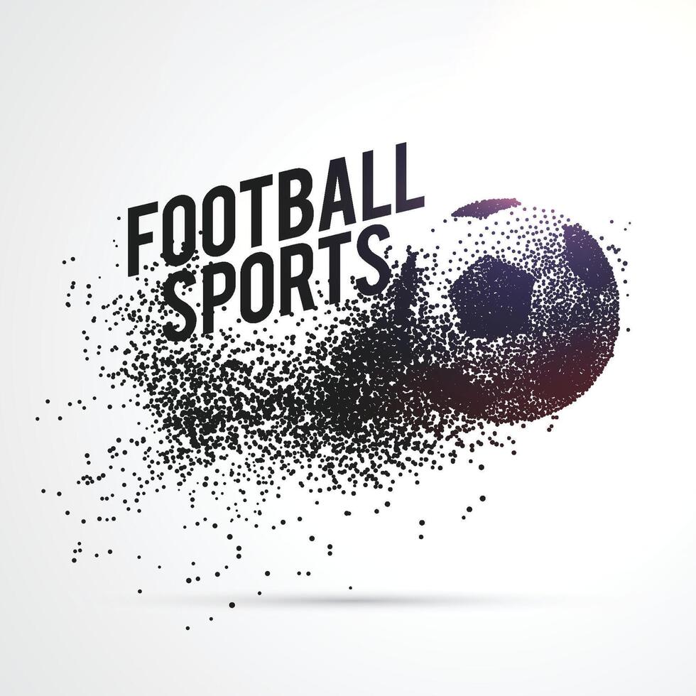 particles forming football shape sports background vector