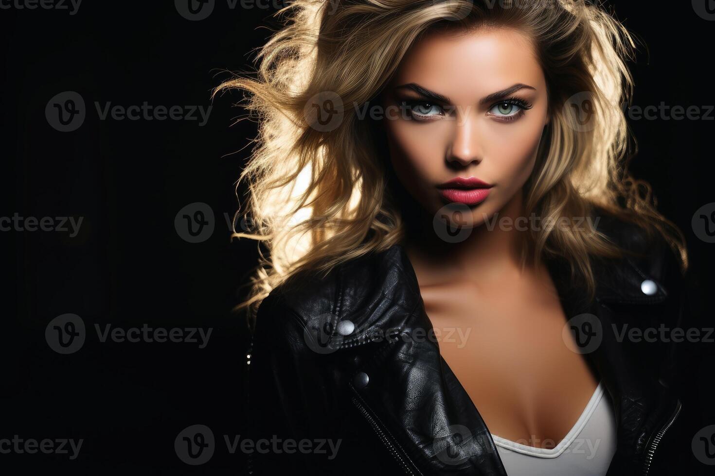 A glamour model studio shot. photo