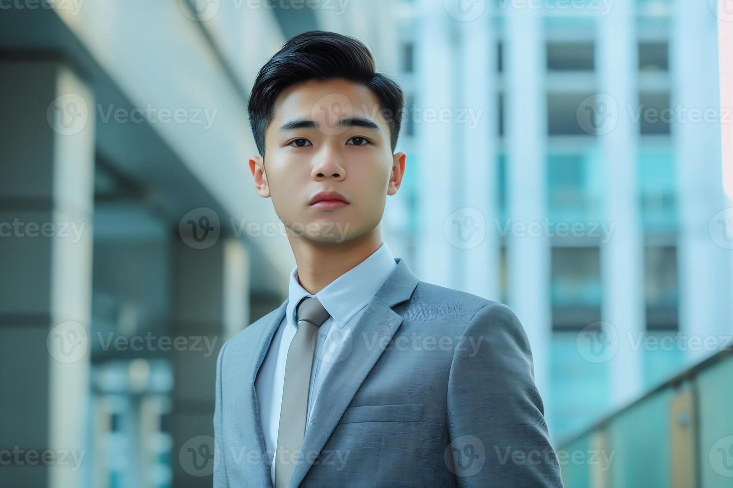 portrait of a asian businessman in office photo