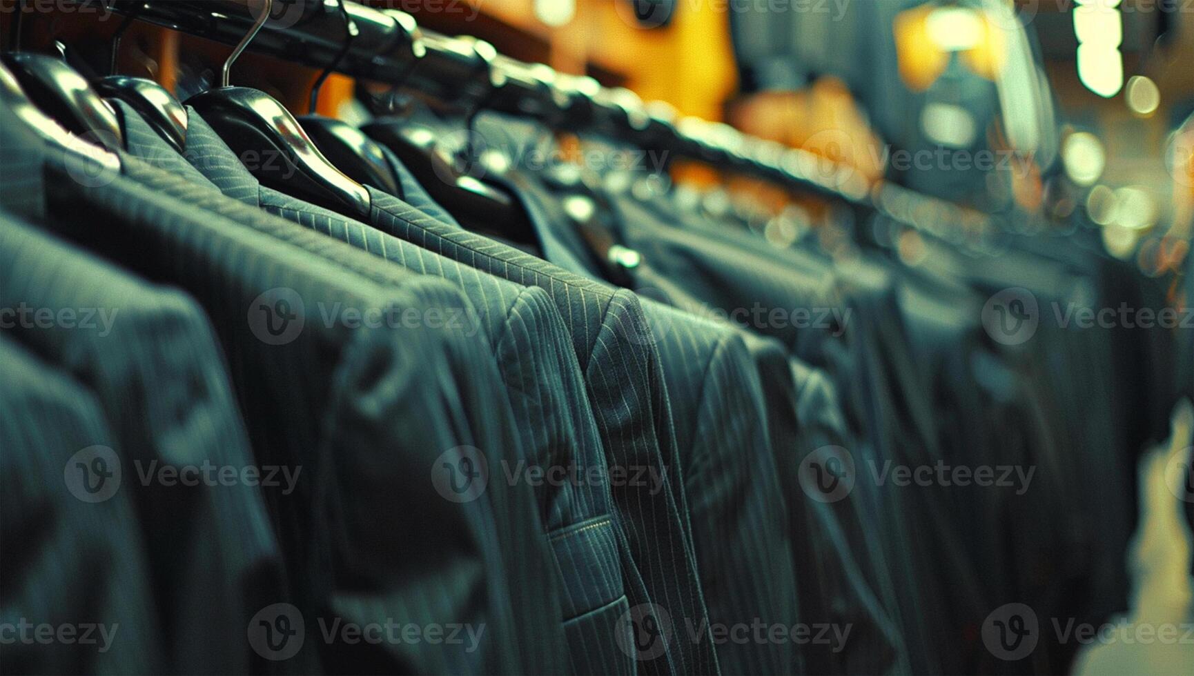 Men's suit and tie in a store. Shallow depth of field. photo