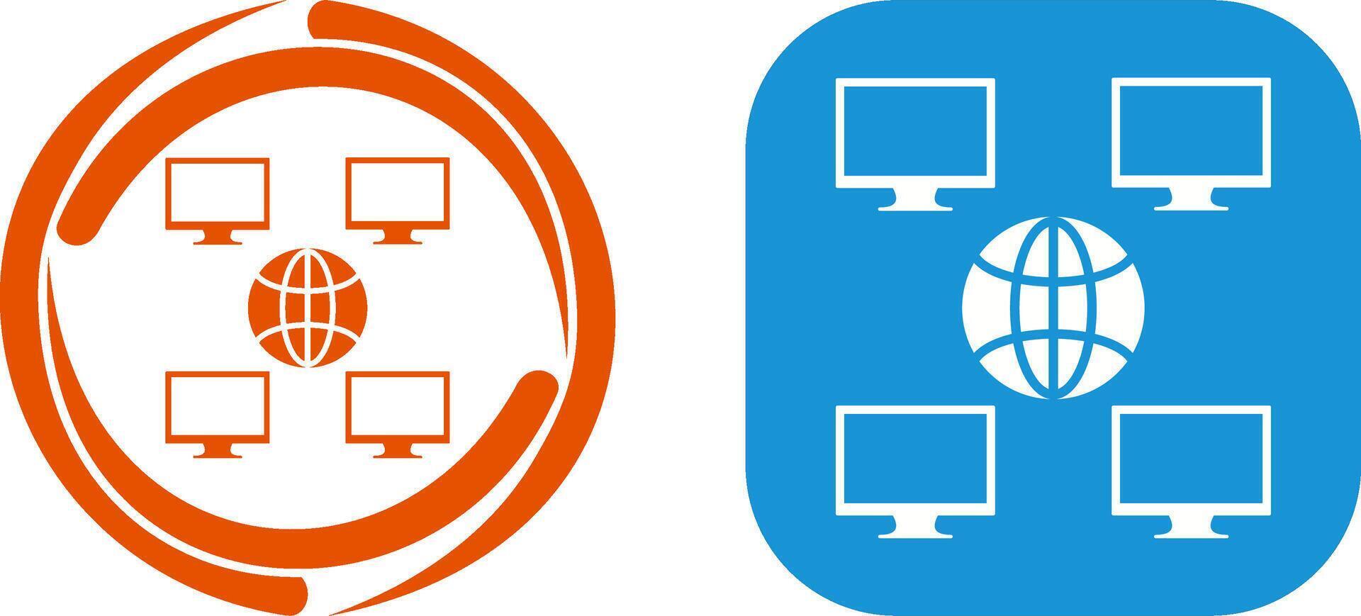 Unique Company Network Icon Design vector