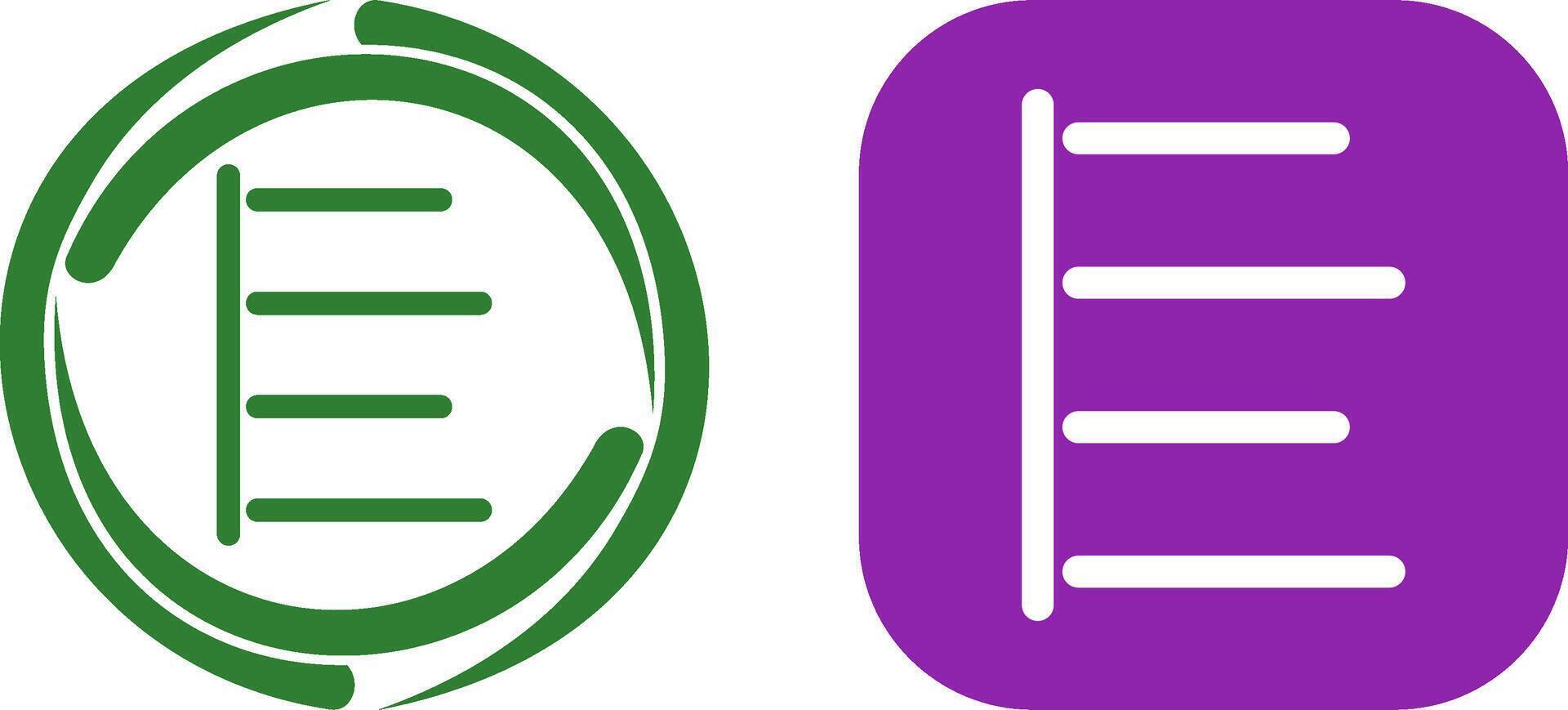 Unique Left Align Icon Design vector