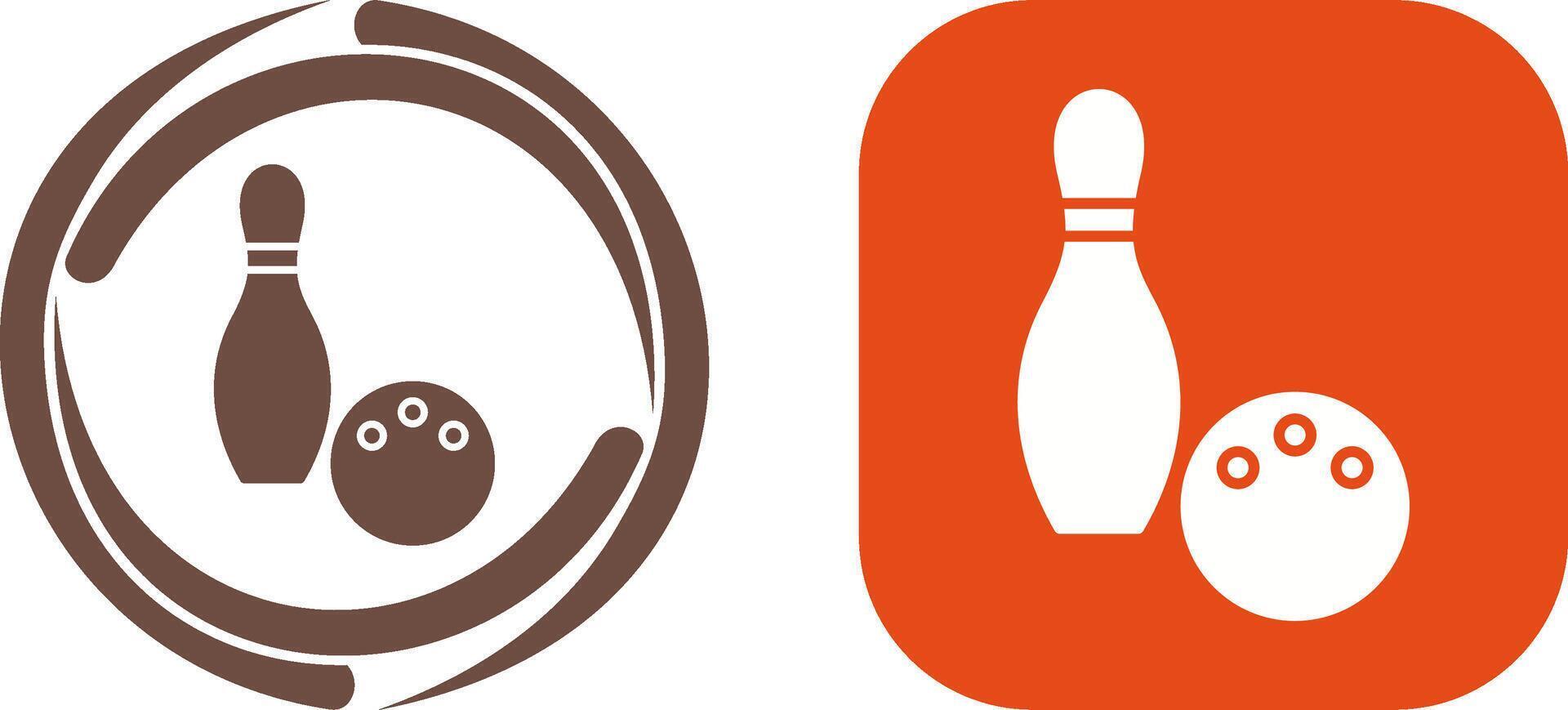 Unique Bowling Icon Design vector