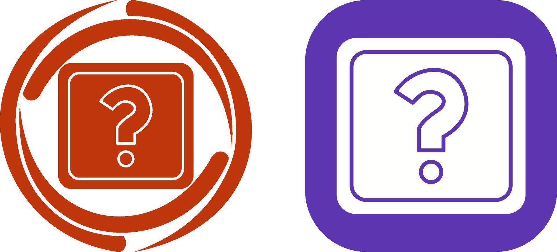 Unique Question Mark Icon Design vector