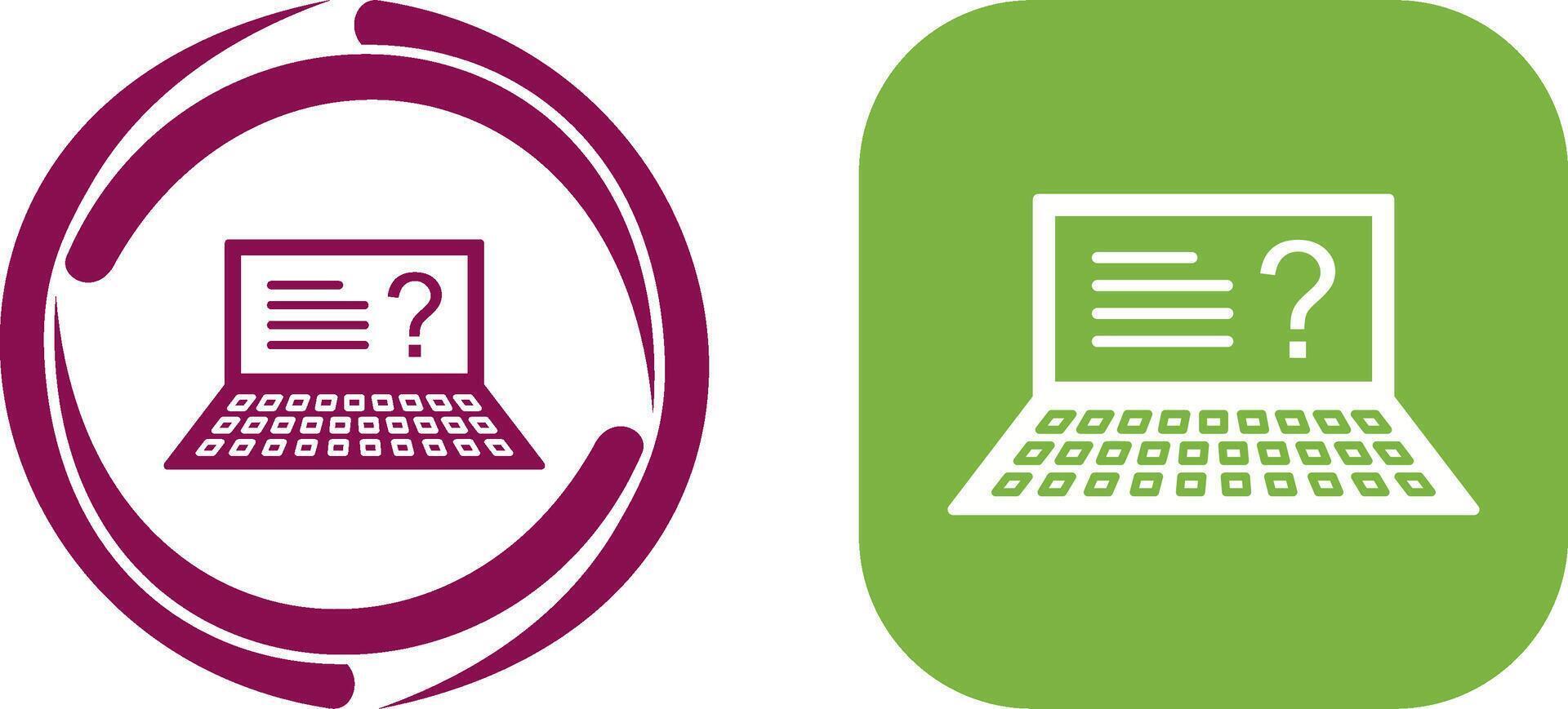 Unique Online Exam Icon Design vector