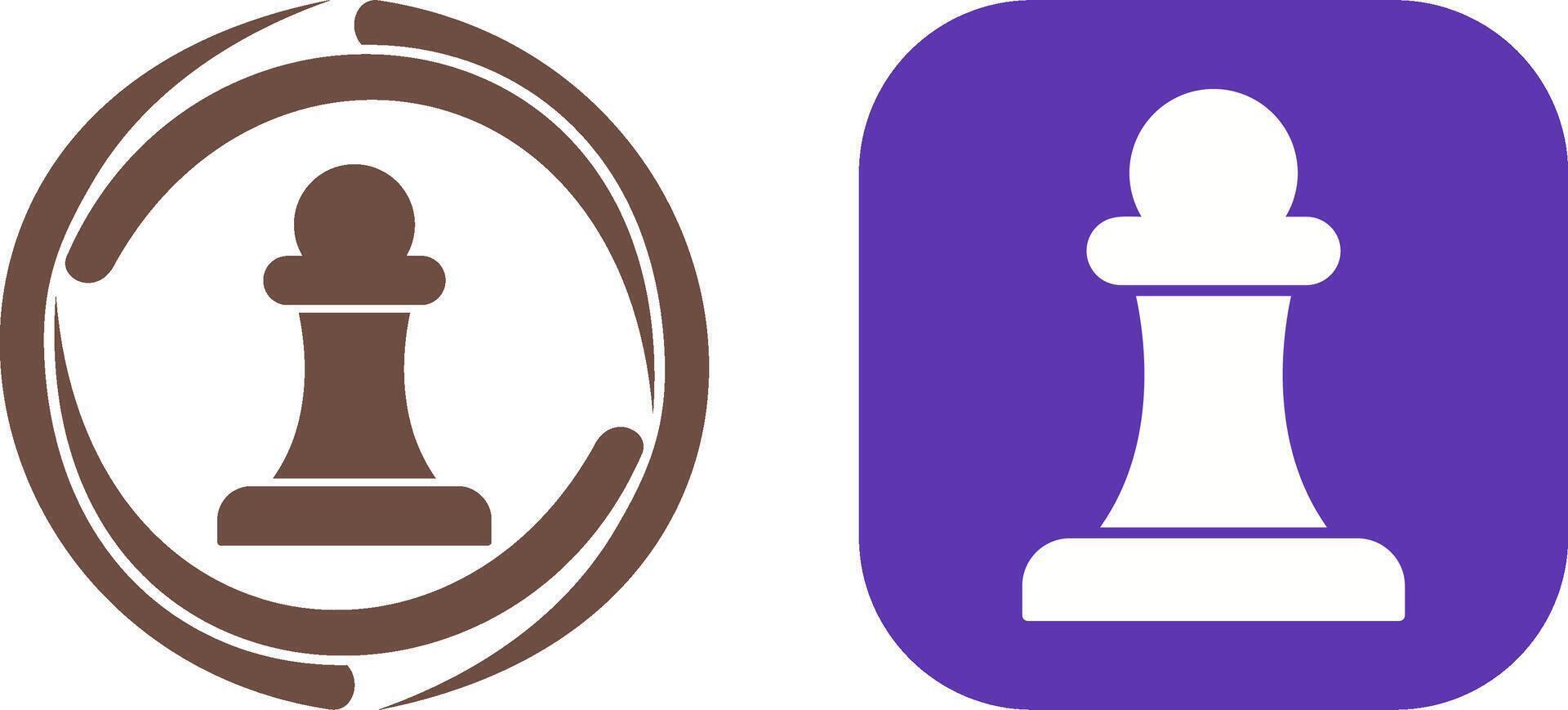 Unique Pawn Icon Design vector