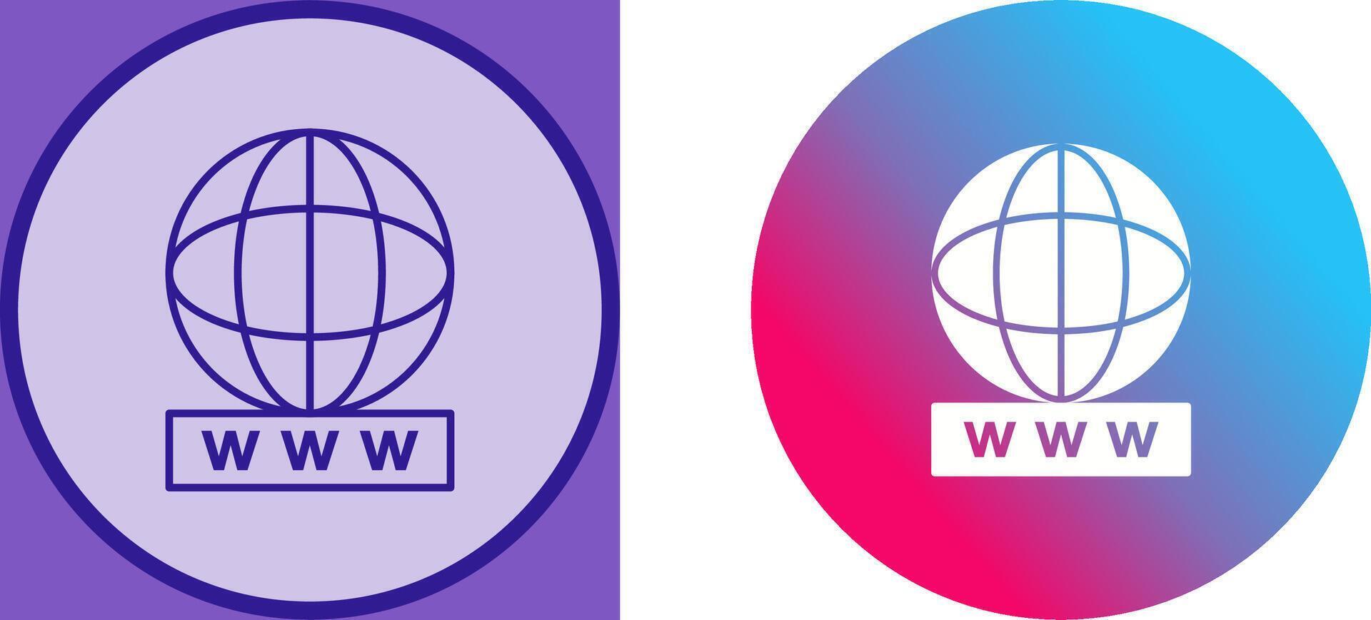 Unique World Wide Web Icon Design vector