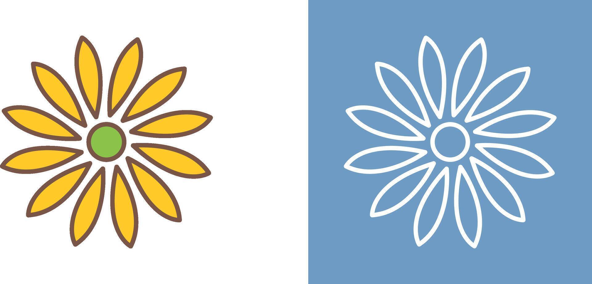 Unique Flower Icon Design vector