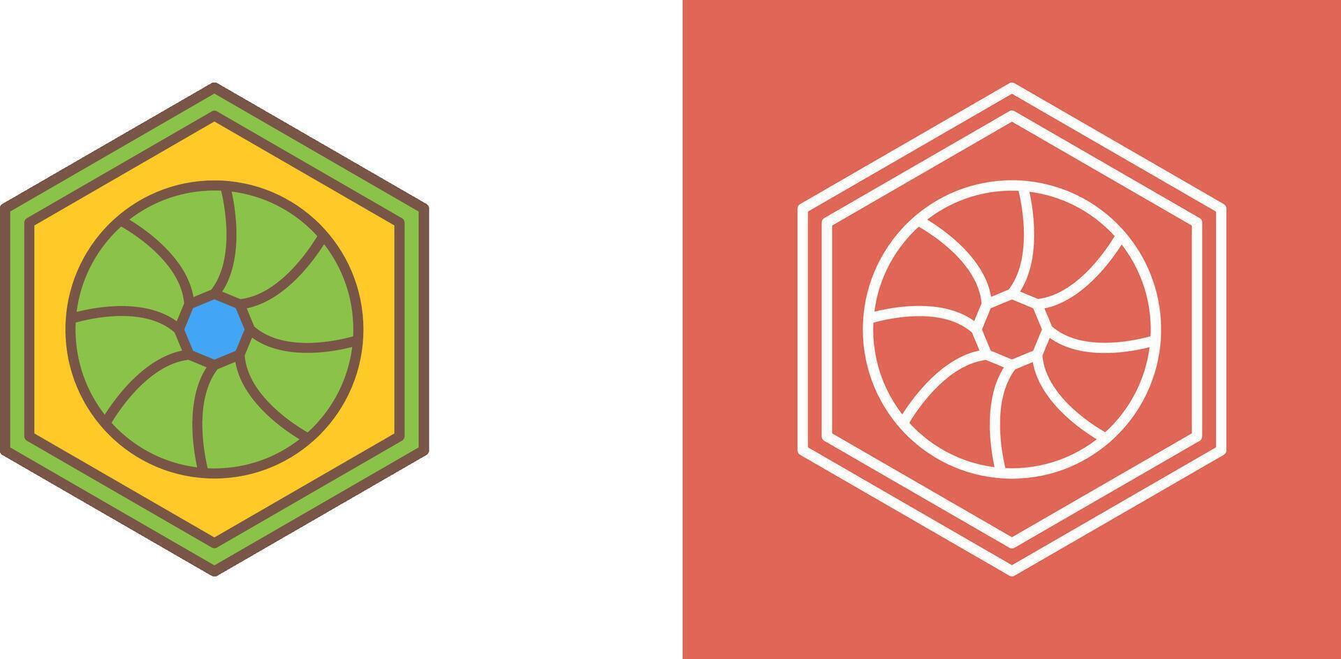 Unique Hexagonal Diaphram Icon Design vector