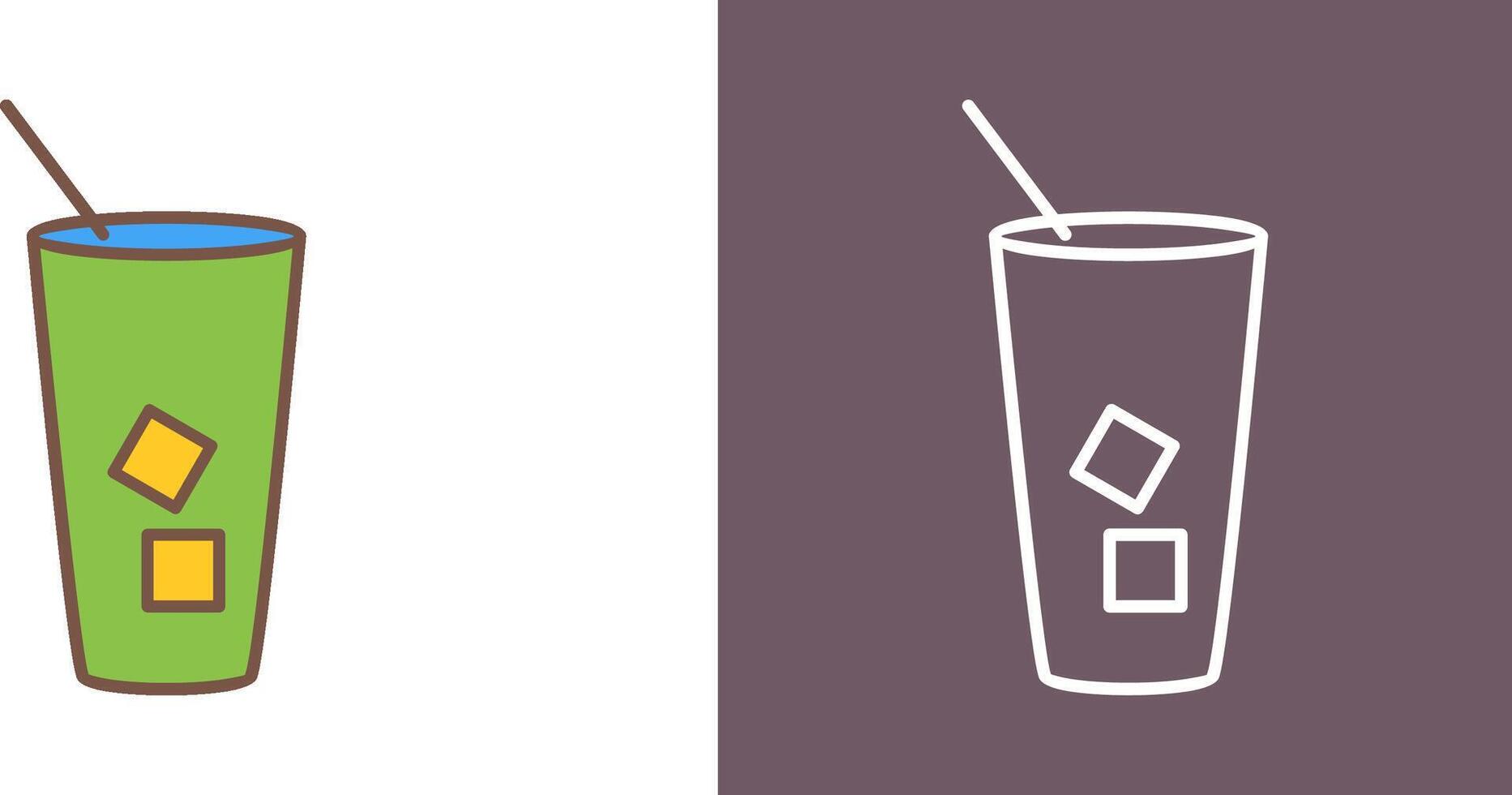 Iced Coffee Icon Design vector