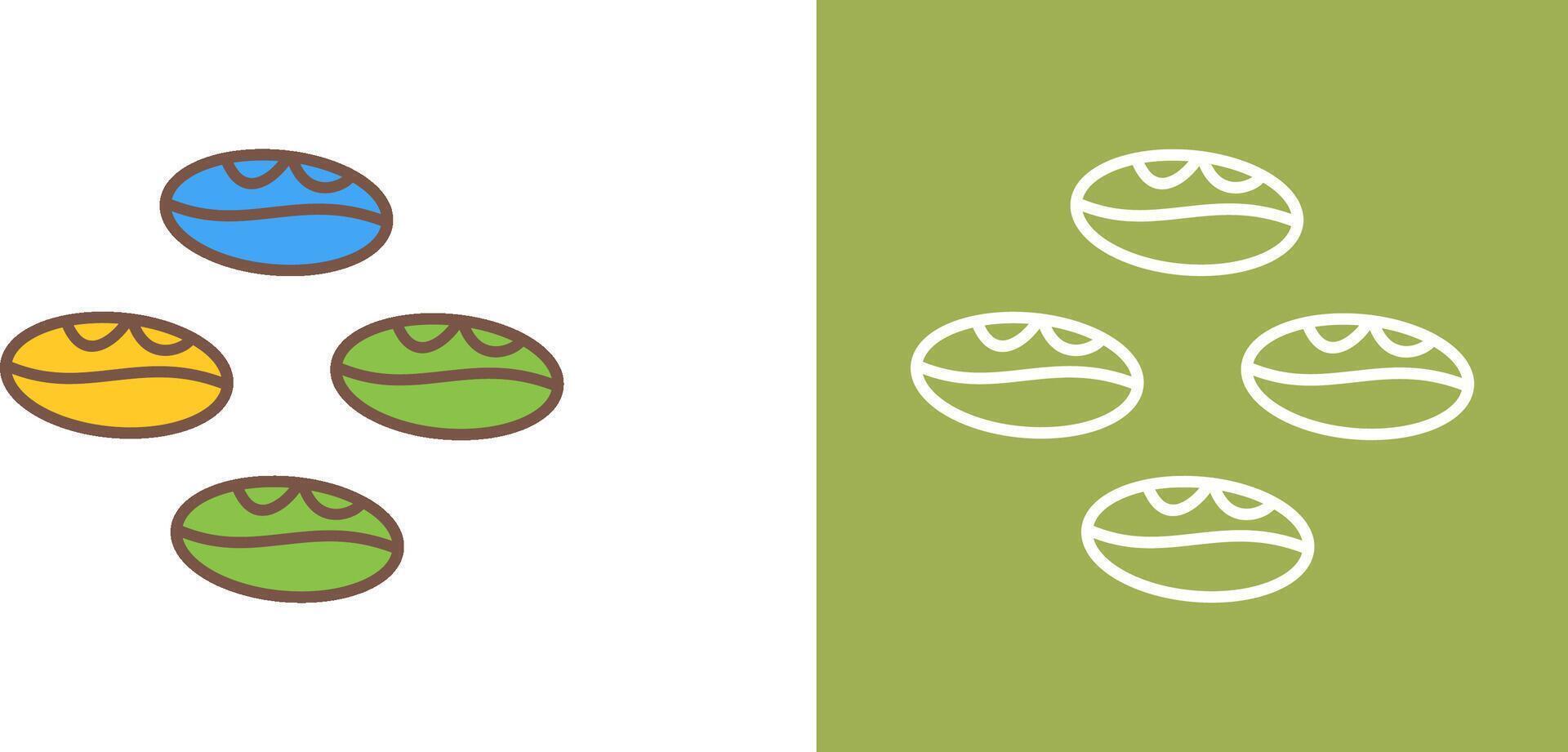 Coffee Beans Icon Design vector