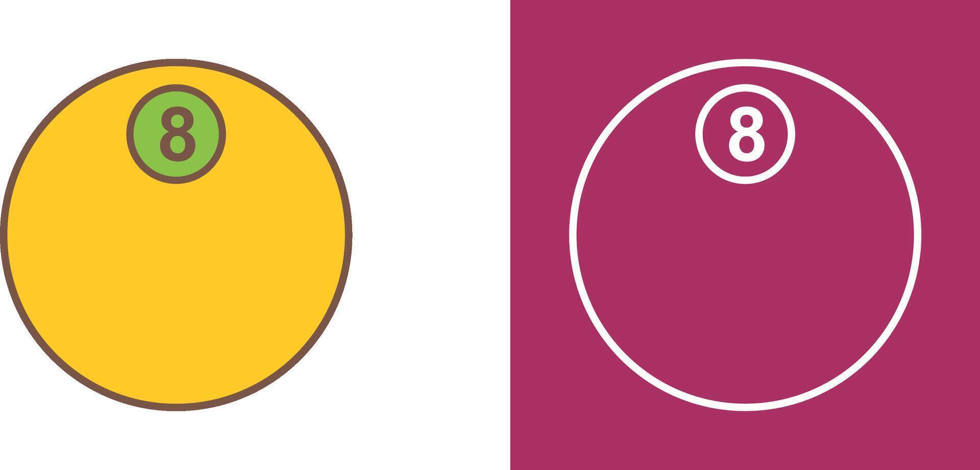 Unique Eight Ball Icon Design vector