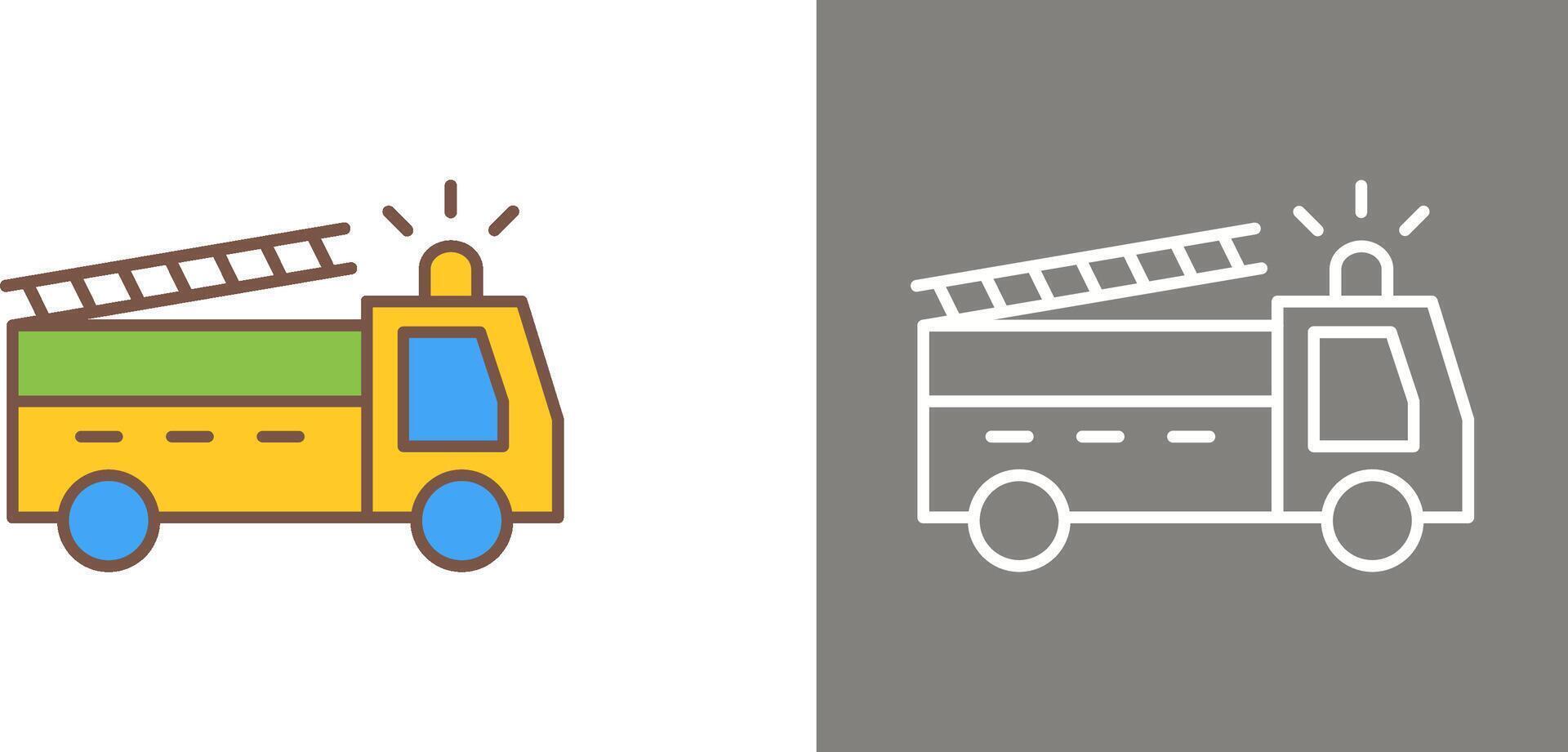 Unique Fire Truck Icon Design vector