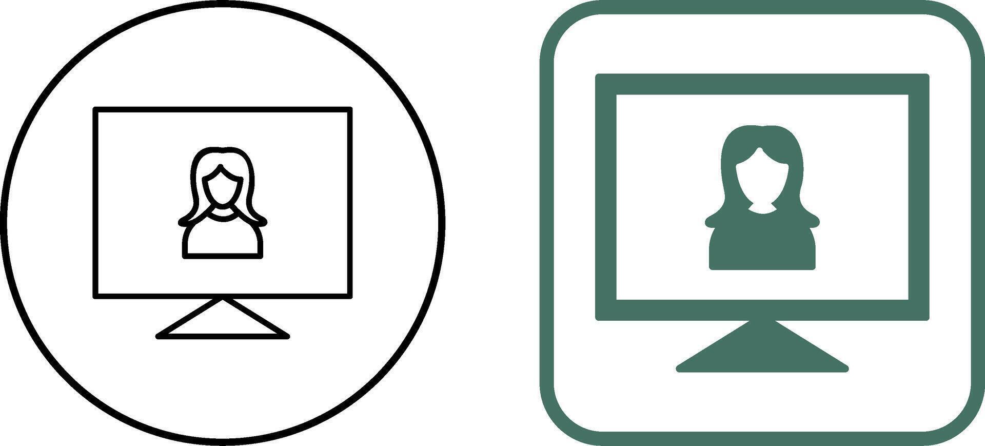 Female Visitor Icon Design vector