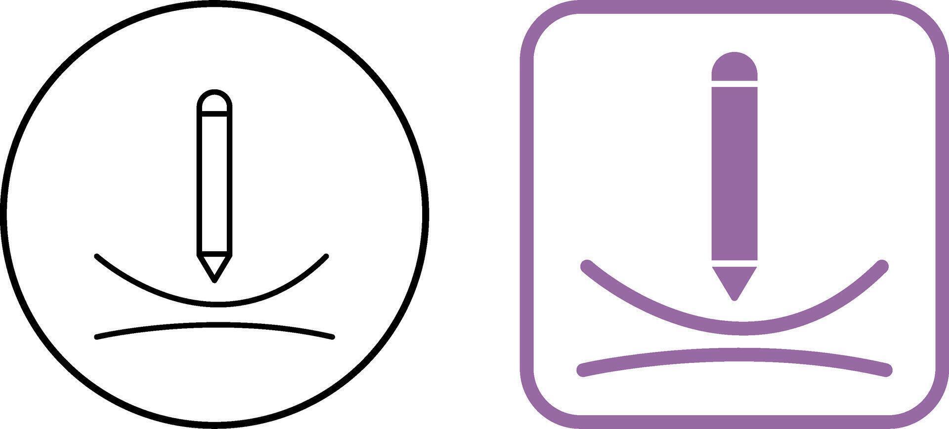 Draw Curve Icon Design vector