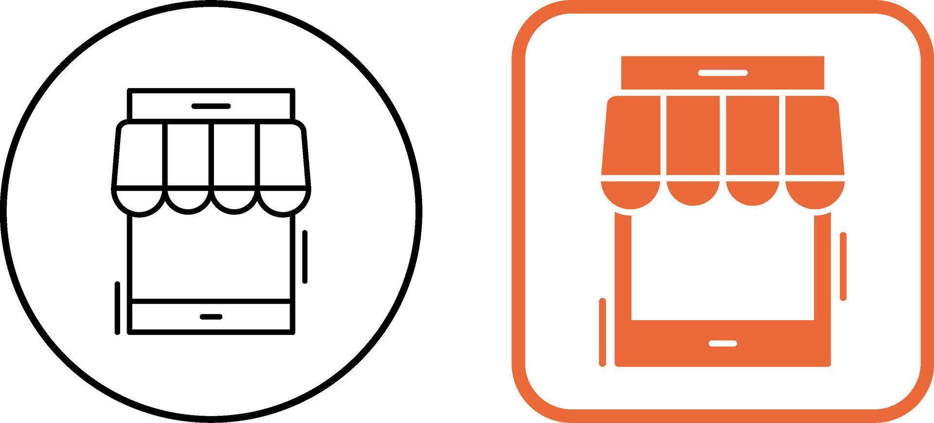 Online Shop Icon Design vector