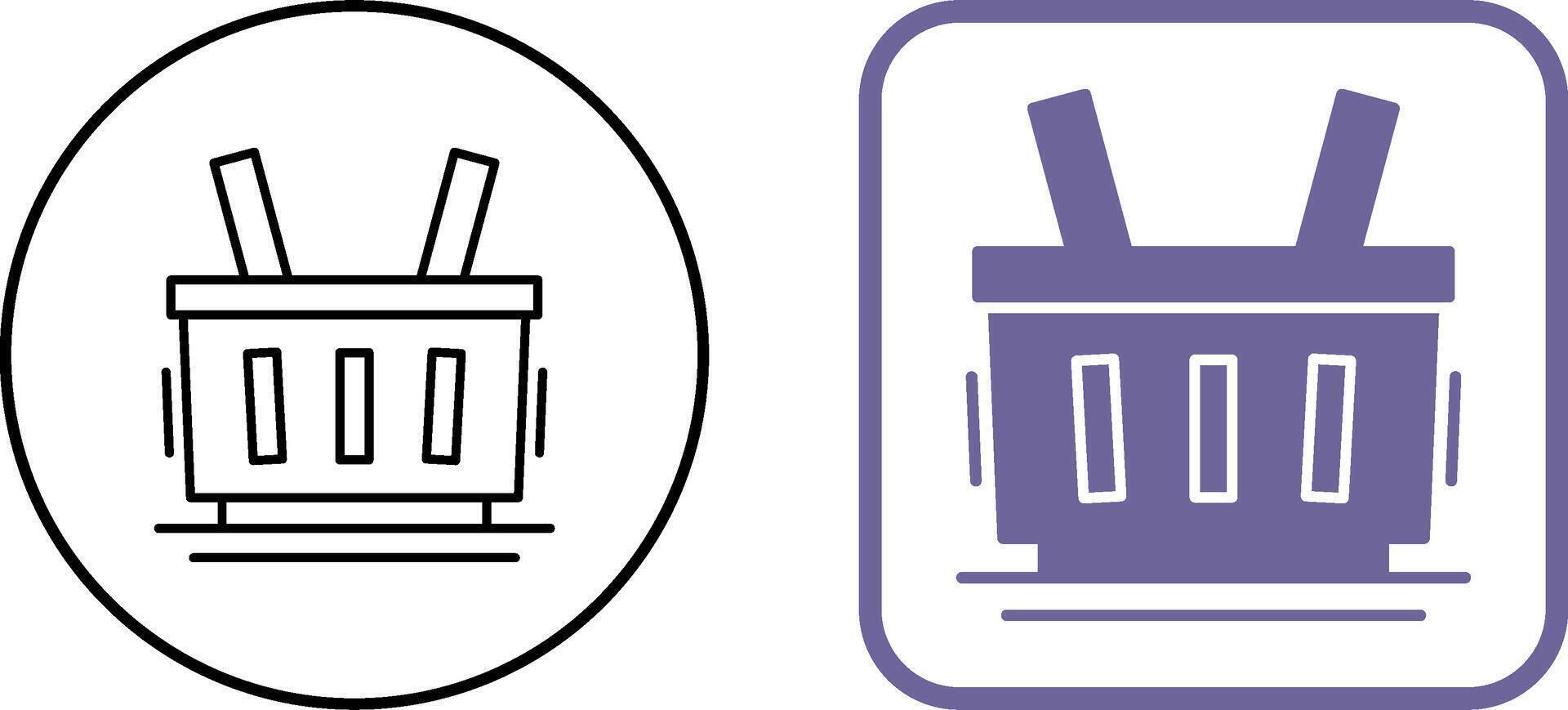 Shopping Basket Icon Design vector