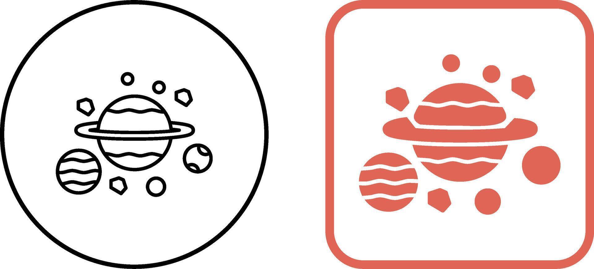 Planets Icon Design vector