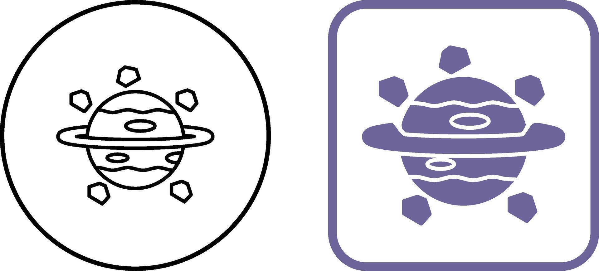 Saturn Icon Design vector