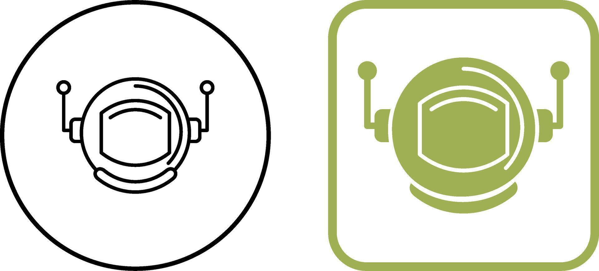 Astronaut Helmate Icon Design vector