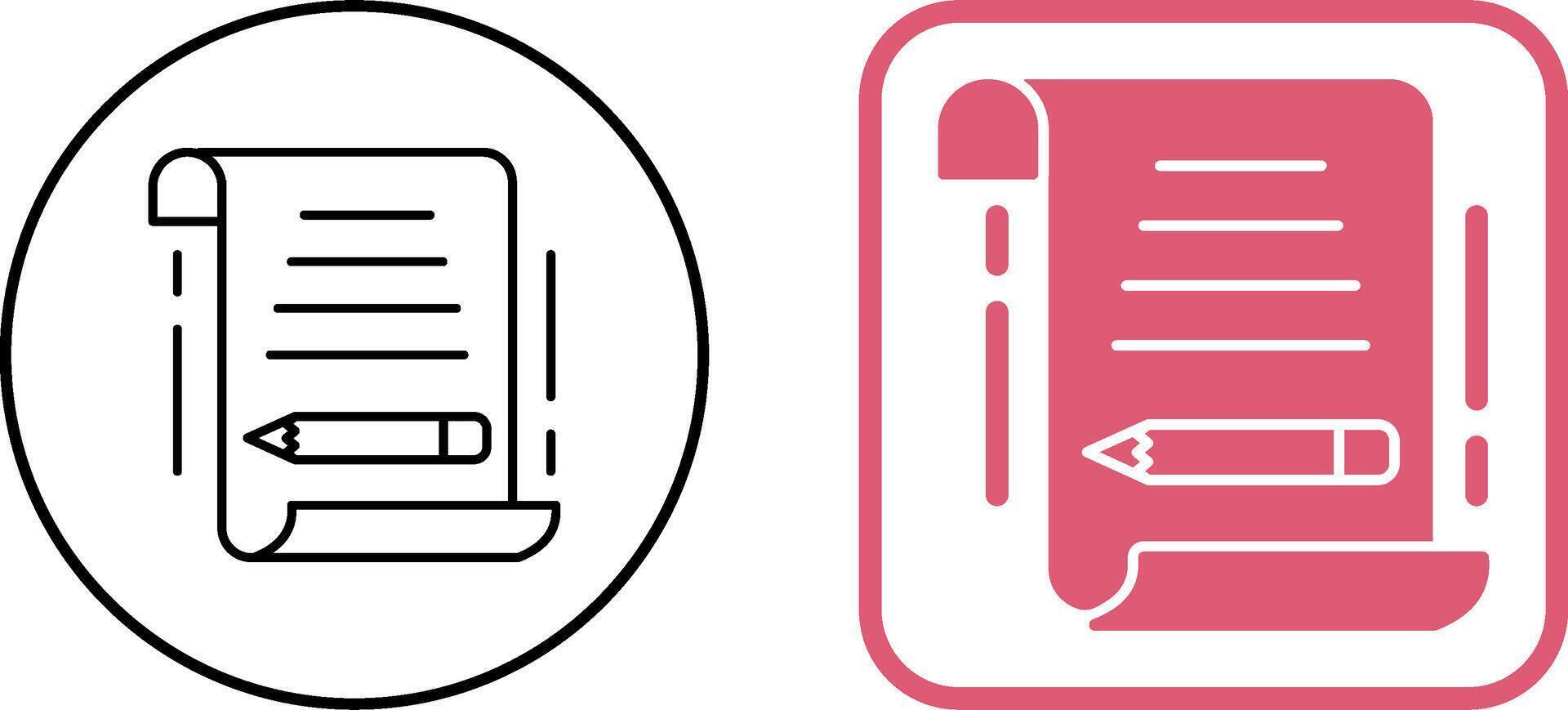 Write Icon Design vector