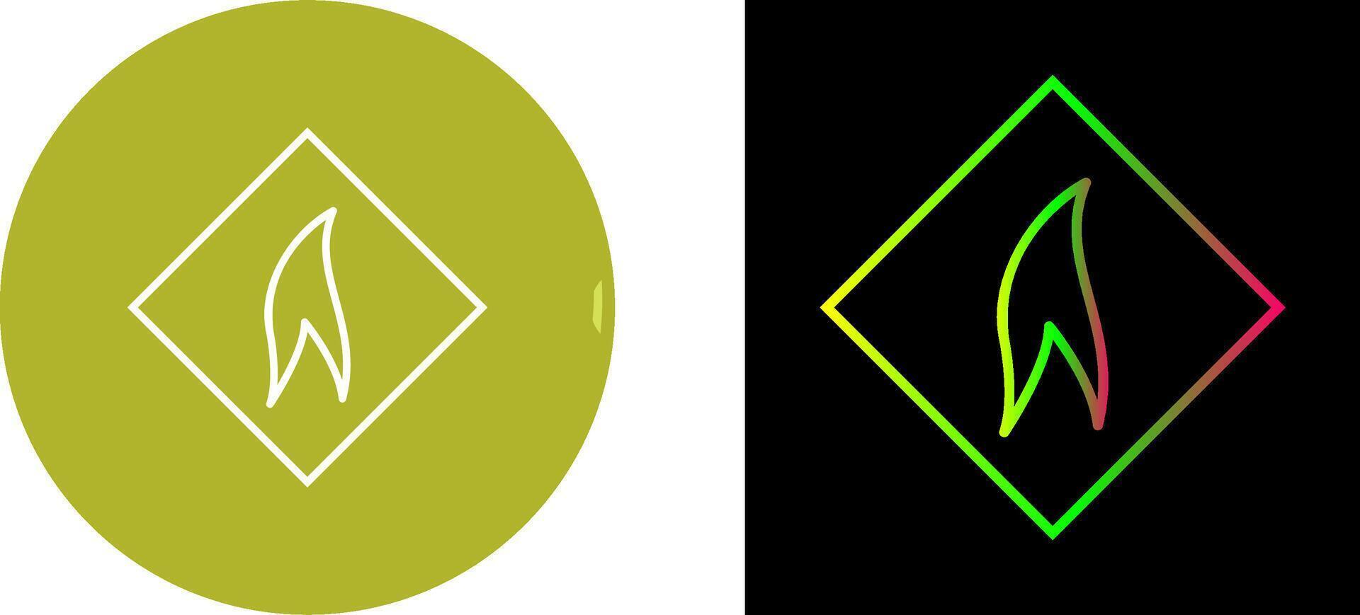 Flammable Material Icon Design vector