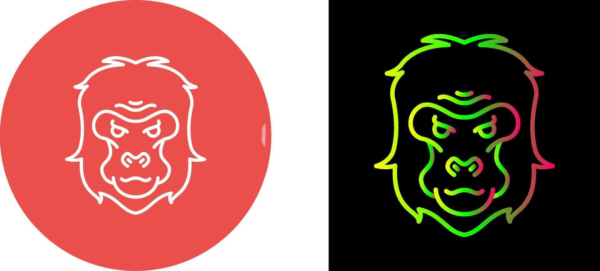 Gorilla Icon Design vector