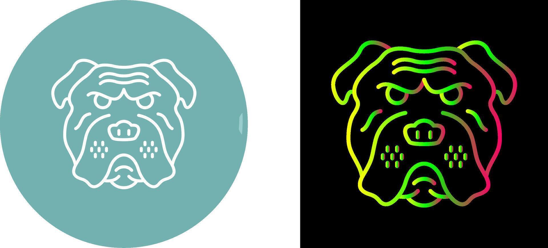 Bulldog Icon Design vector