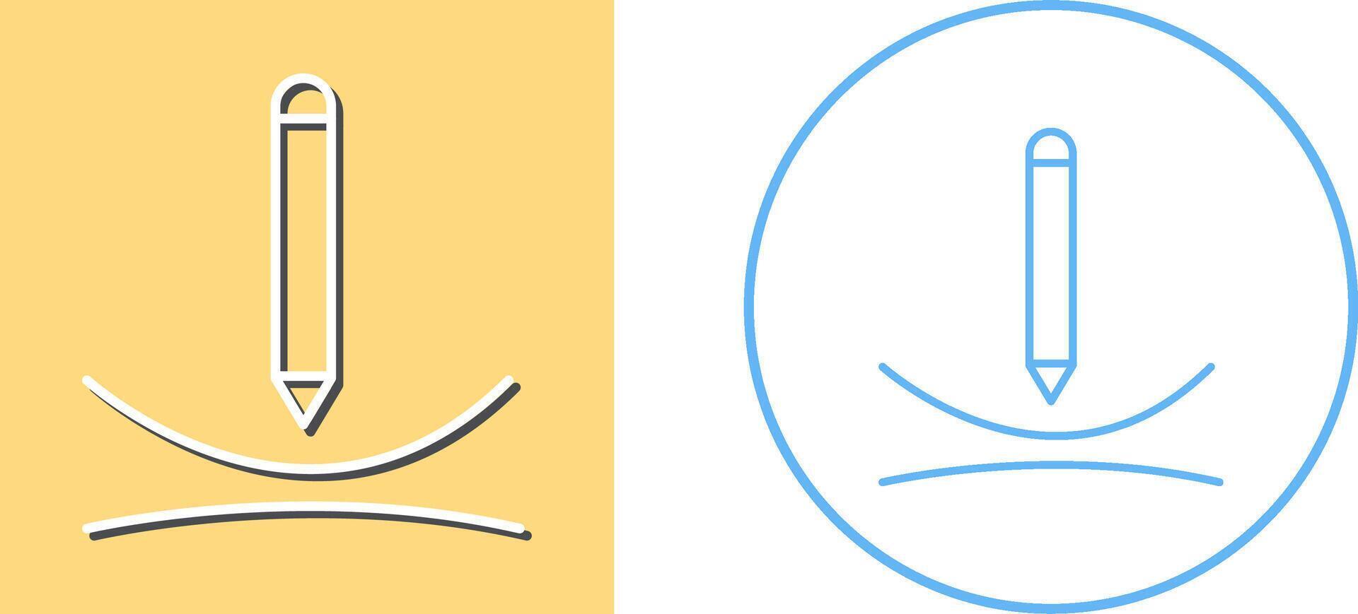 Draw Curve Icon Design vector
