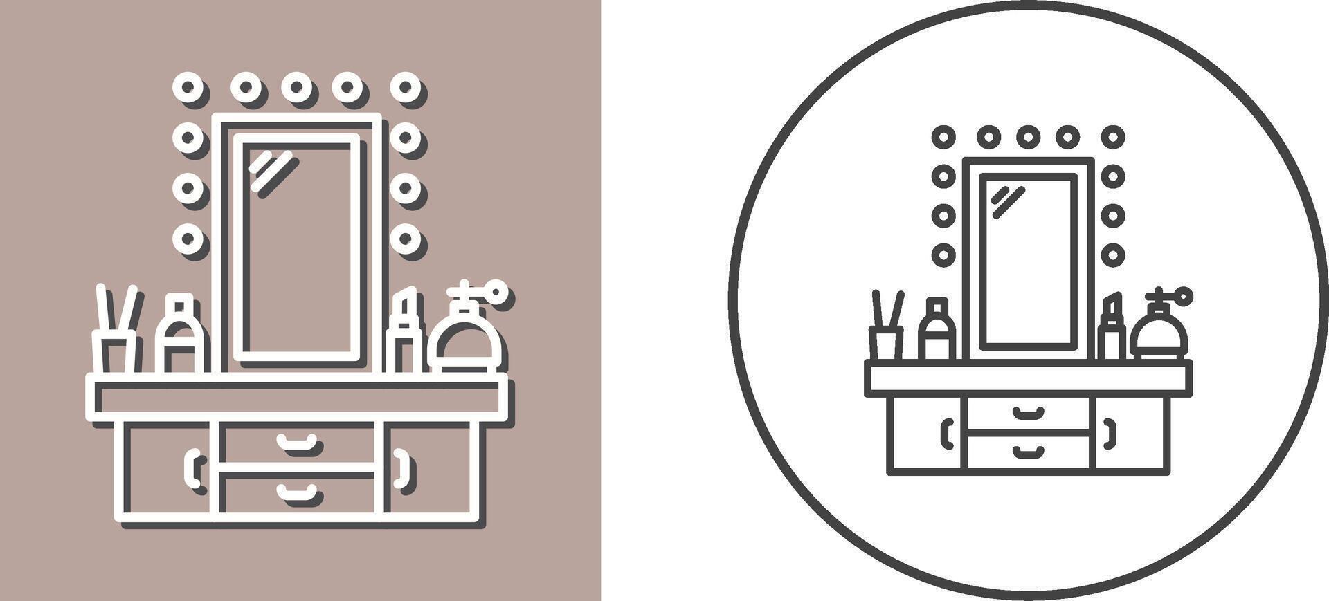 Dressing Table Icon Design vector