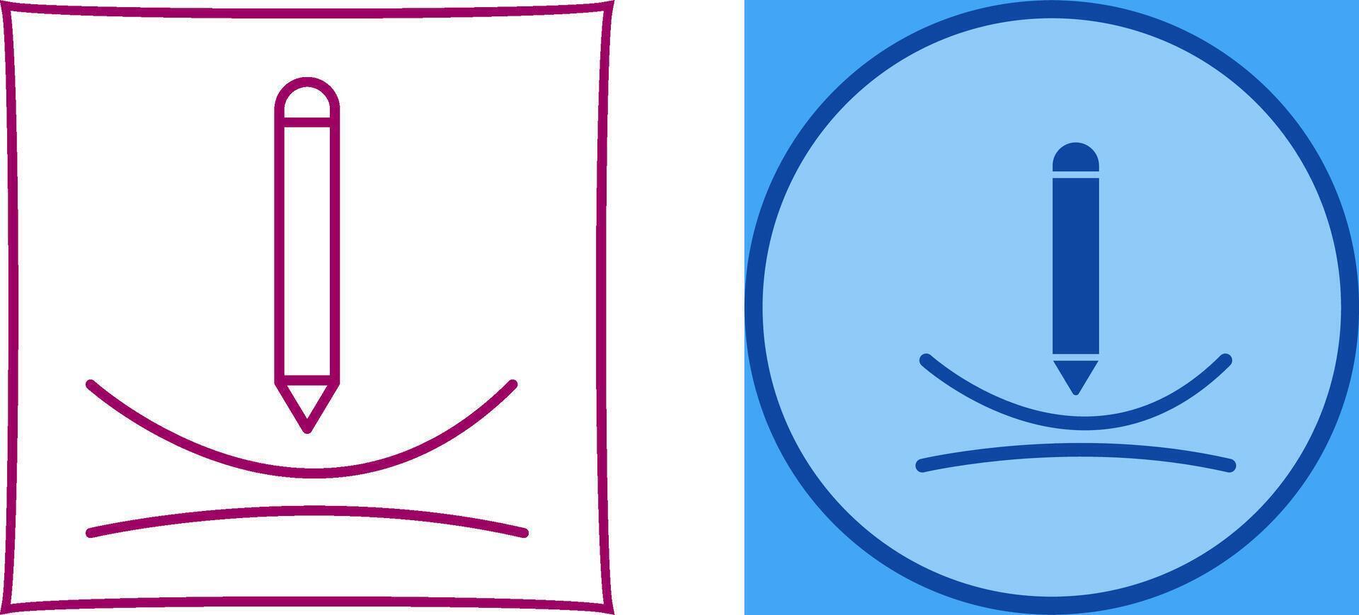 Draw Curve Icon Design vector