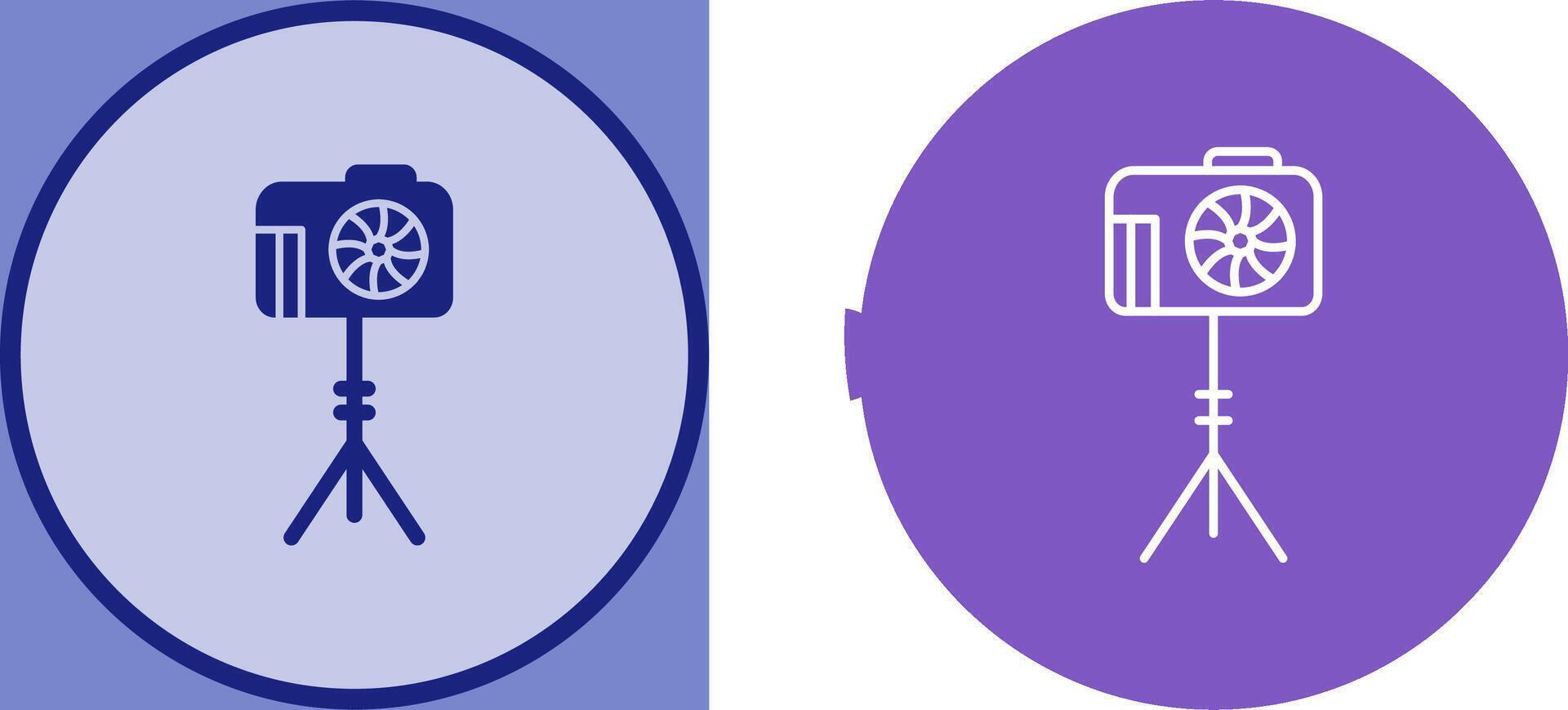 Unique Camera Stand Icon Design vector
