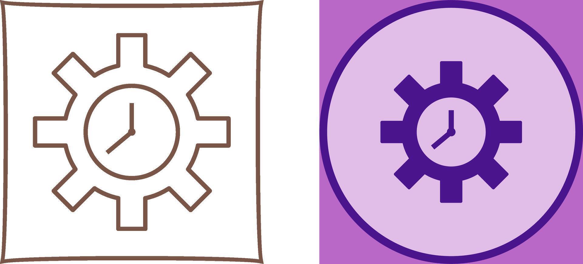 Unique Time Optimization Icon Design vector