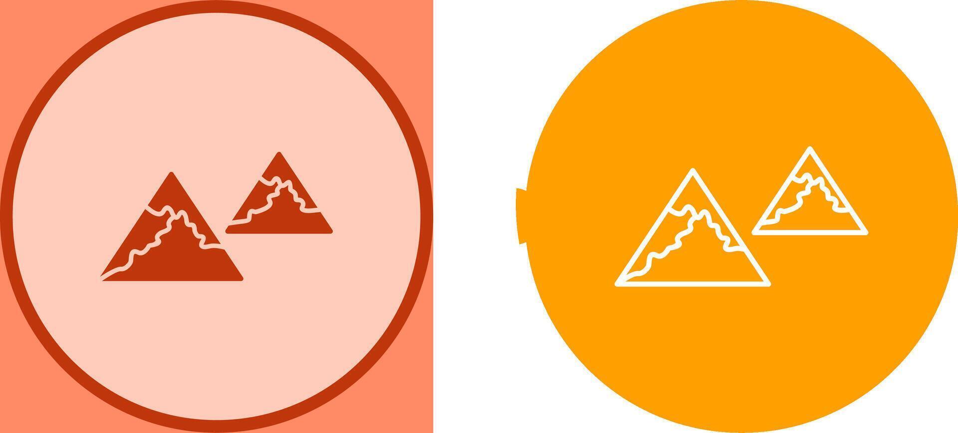 Unique Mountains Icon Design vector