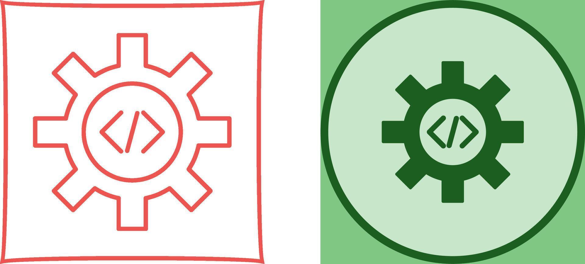 Unique Code Optimization Icon Design vector