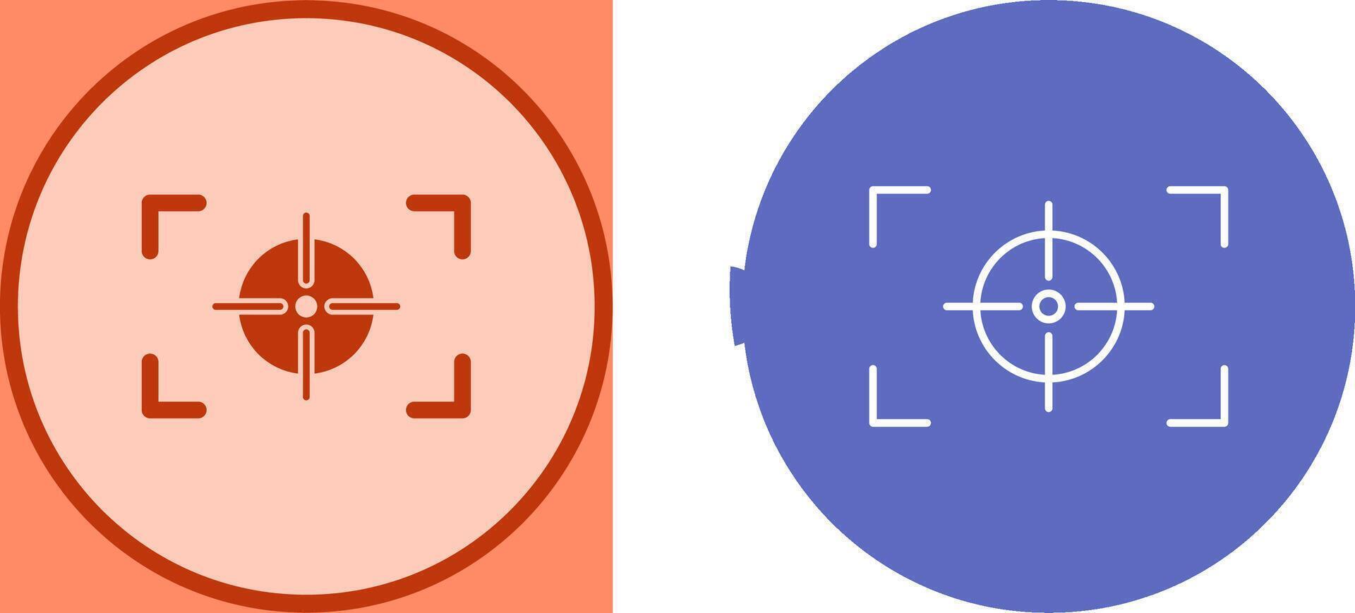 Unique Focus Horizontal Icon Design vector