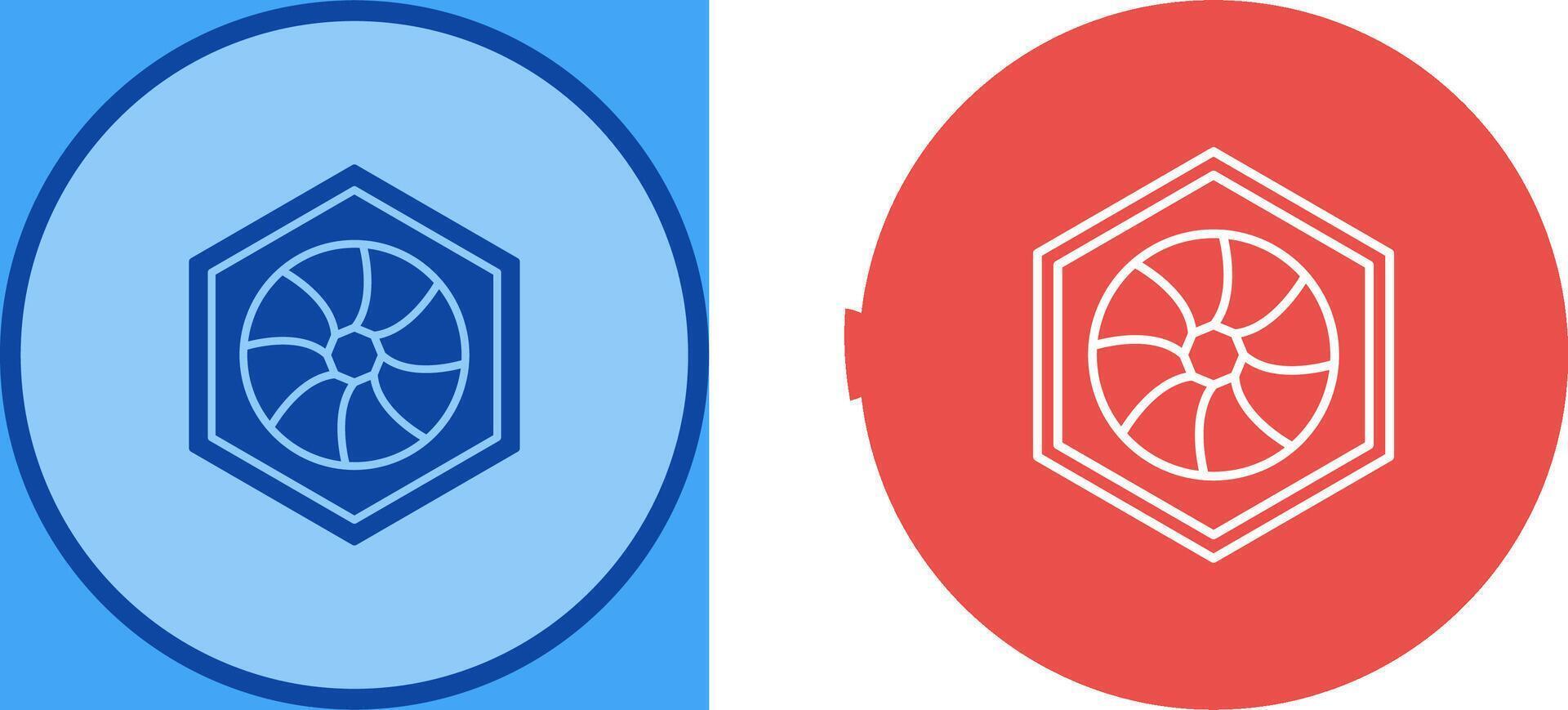 Unique Hexagonal Diaphram Icon Design vector