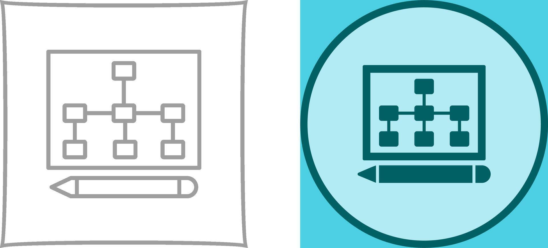 Draw Hierarchy Icon Design vector