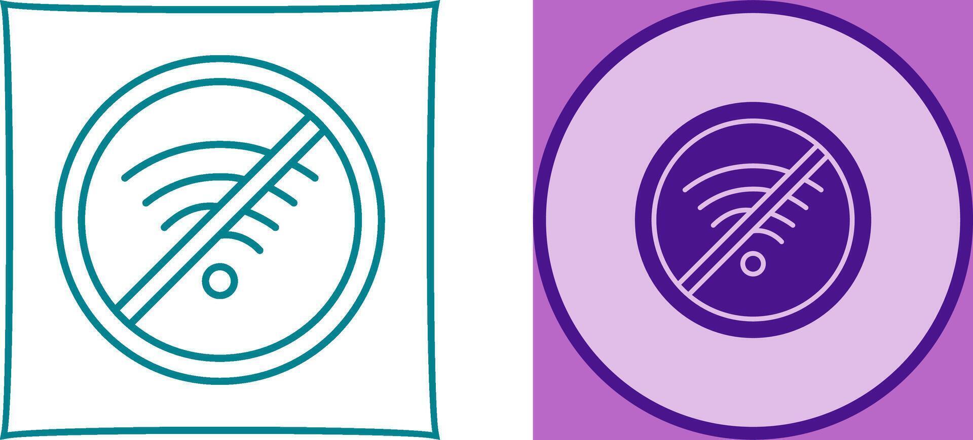 No Wifi Icon Design vector