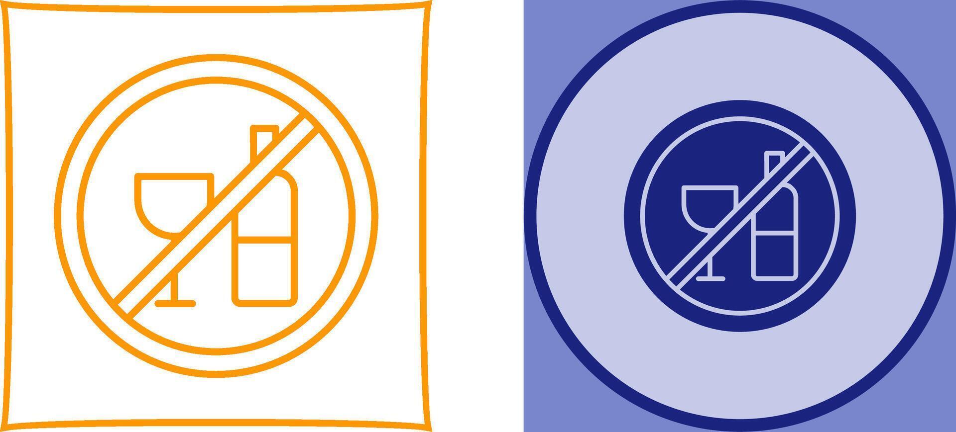 No Drinking Icon Design vector