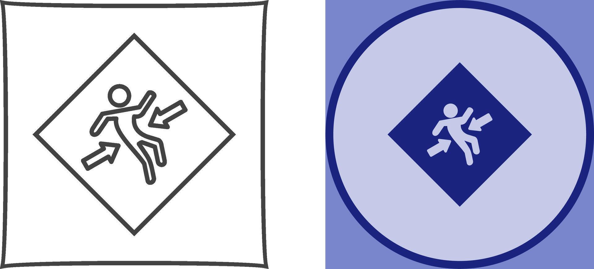 Crush Zone Icon Design vector