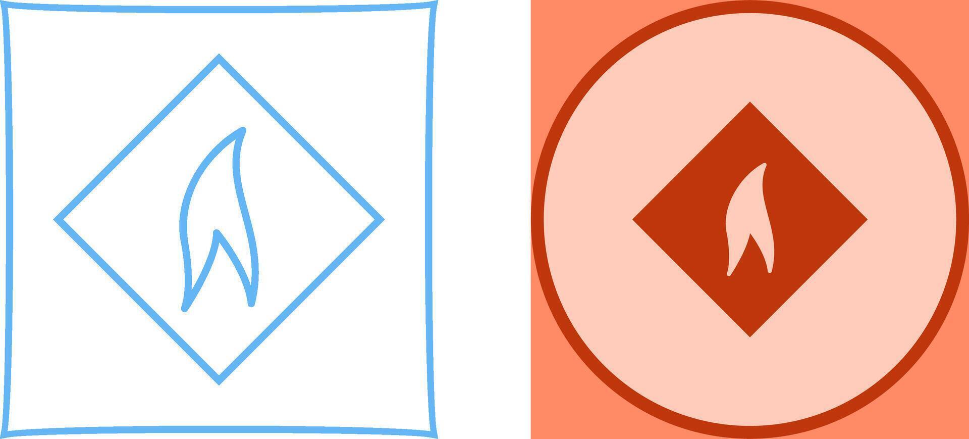 Flammable Material Icon Design vector